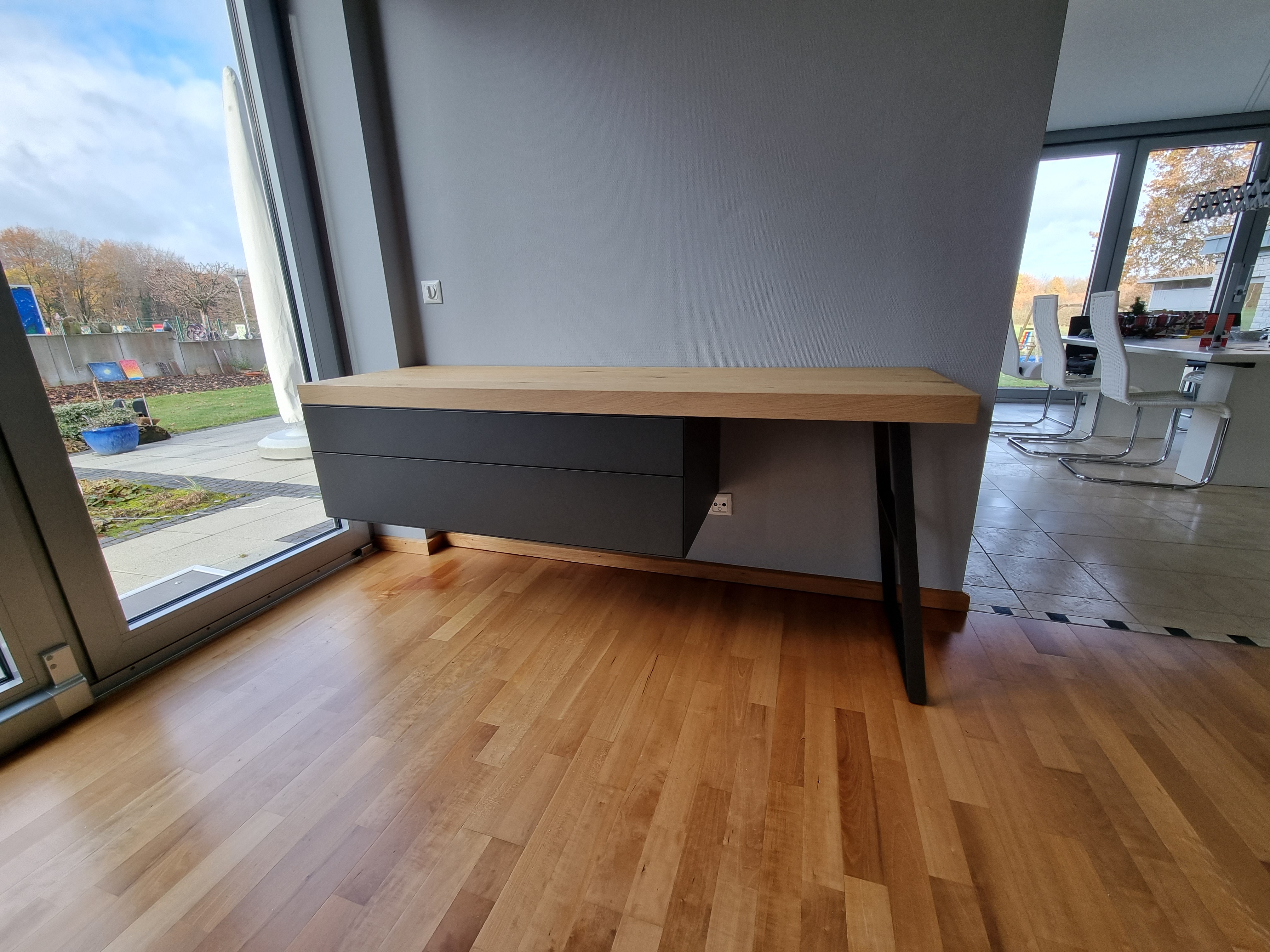 Ecletto Wandkommode-dunkelgrau-matt