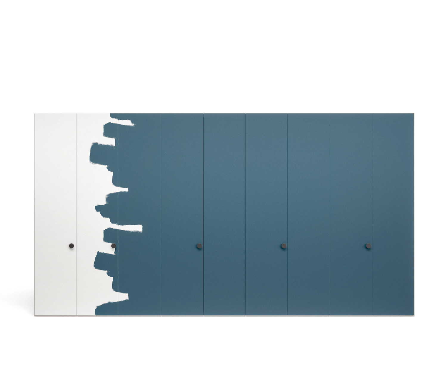 Moderner Novamobili Design Kleiderschrank Intono mit Flügeltüren zum selber streichen