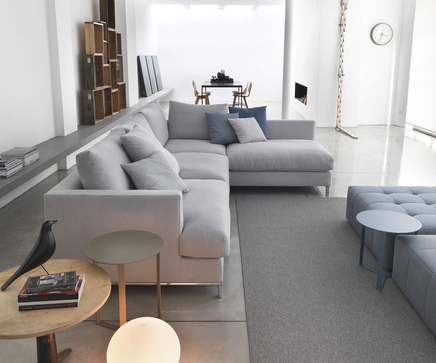 Bequemes Design Sofa Loft von Marelli auf Chromfüßen