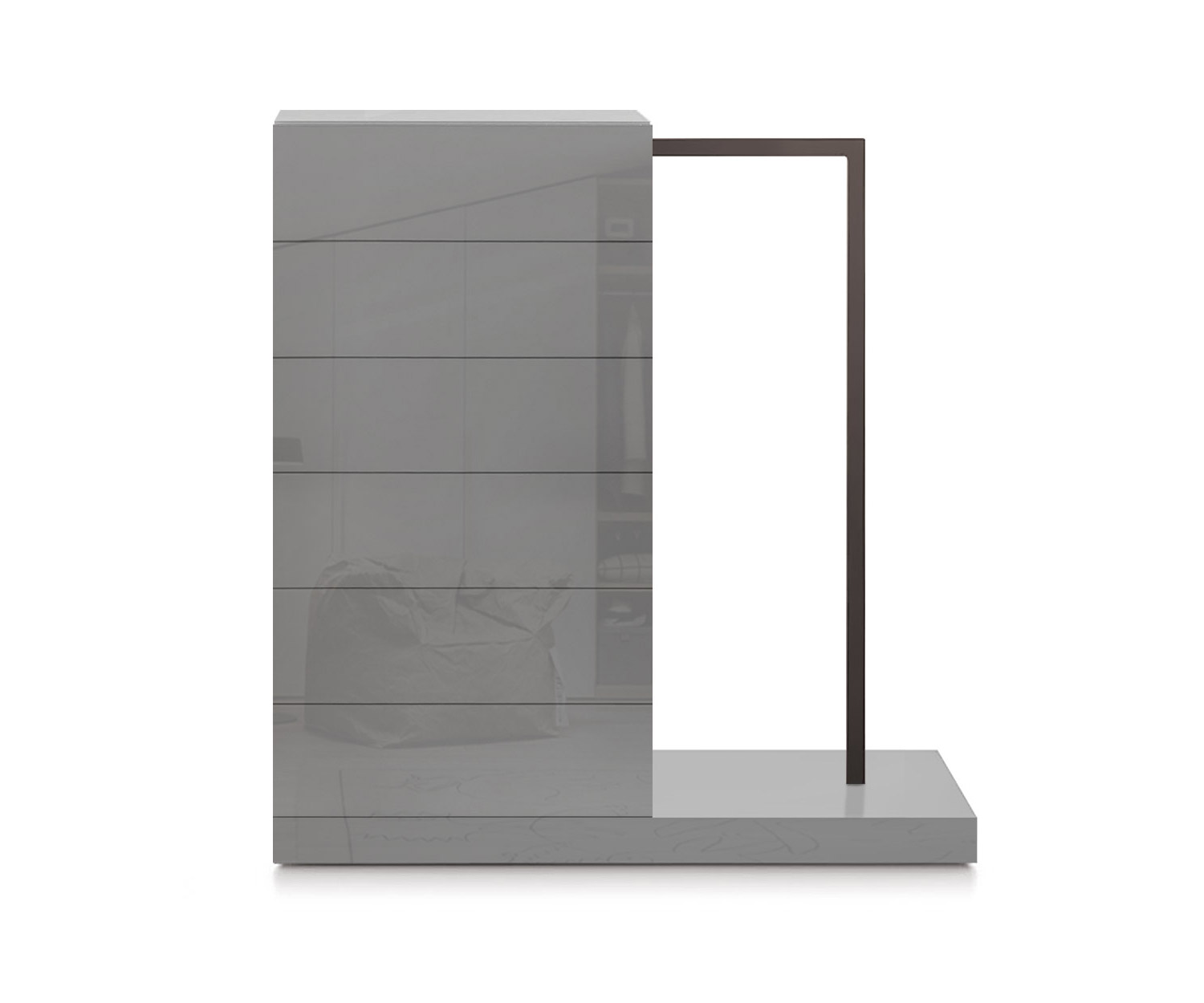 Novamobili Hochkommode Easy6 + Garderobe rechts B54cm glanz hellgrau430 Novamobili Hochkommode Easy6 + Garderobe rechts B54cm glanz hellgrau430