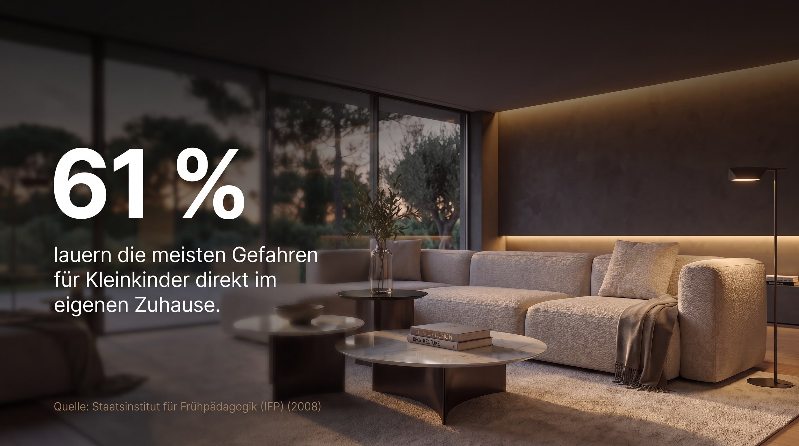 61 % – lauern die meisten Gefahren für Kleinkinder direkt im eigenen Zuhause.