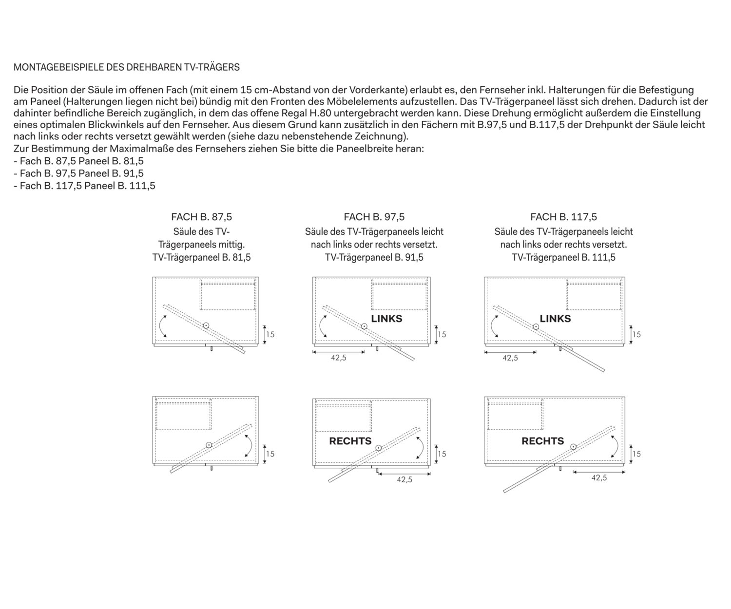 TV Fach Module Breiten Skizze Maße Größenangaben Größen TV Fach Module Breiten Skizze Maße Größenangaben Größen