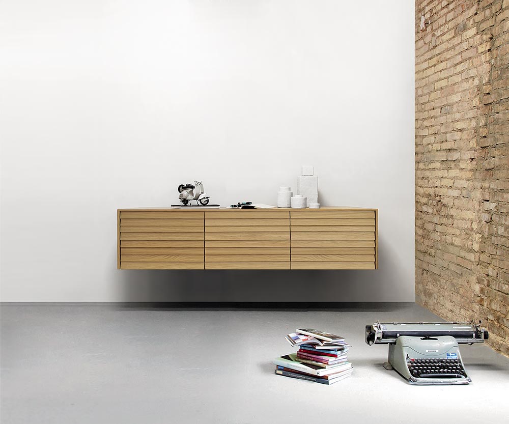 Punt Sussex Sideboard Wand haengend B177 Super Matt Eiche Punt Sussex Sideboard Wand haengend B177 Super Matt Eiche