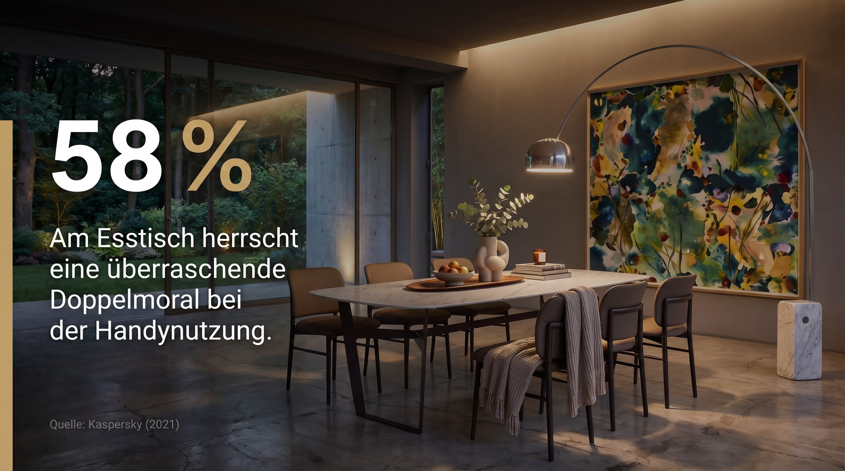 58 % &ndash; Am Esstisch herrscht eine &uuml;berraschende Doppelmoral bei der Handynutzung.