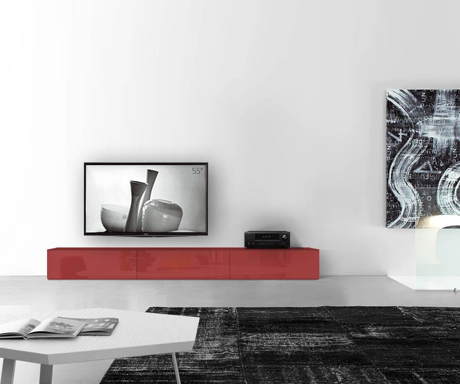 /Design Lowboard Boden B270 H35 glanz rot /Design Lowboard Boden B270 H35 glanz rot