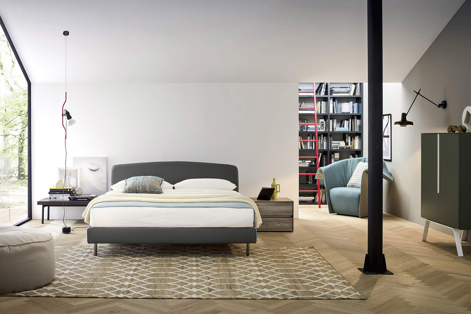 Retro Design Schlafzimmer aus Italien