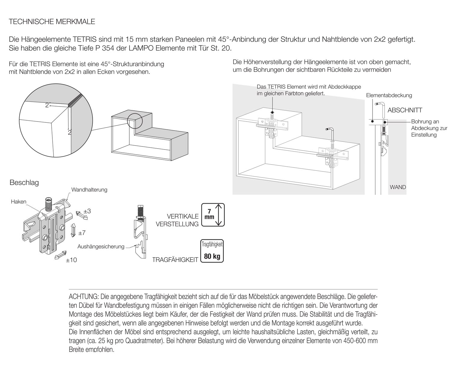 Livitalia Tretis Wandmodule Beschläge Anleitung zum Aufhängen Livitalia Tretis Wandmodule Beschläge Anleitung zum Aufhängen