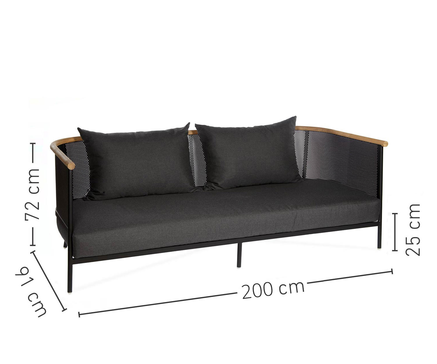 Exklusive Oasiq Riad Design Garten Kollektion mit 2 Sitzer Gartensofa in Anthrazit Exklusive Oasiq Riad Design Garten Kollektion mit 2 Sitzer Gartensofa in Anthrazit
