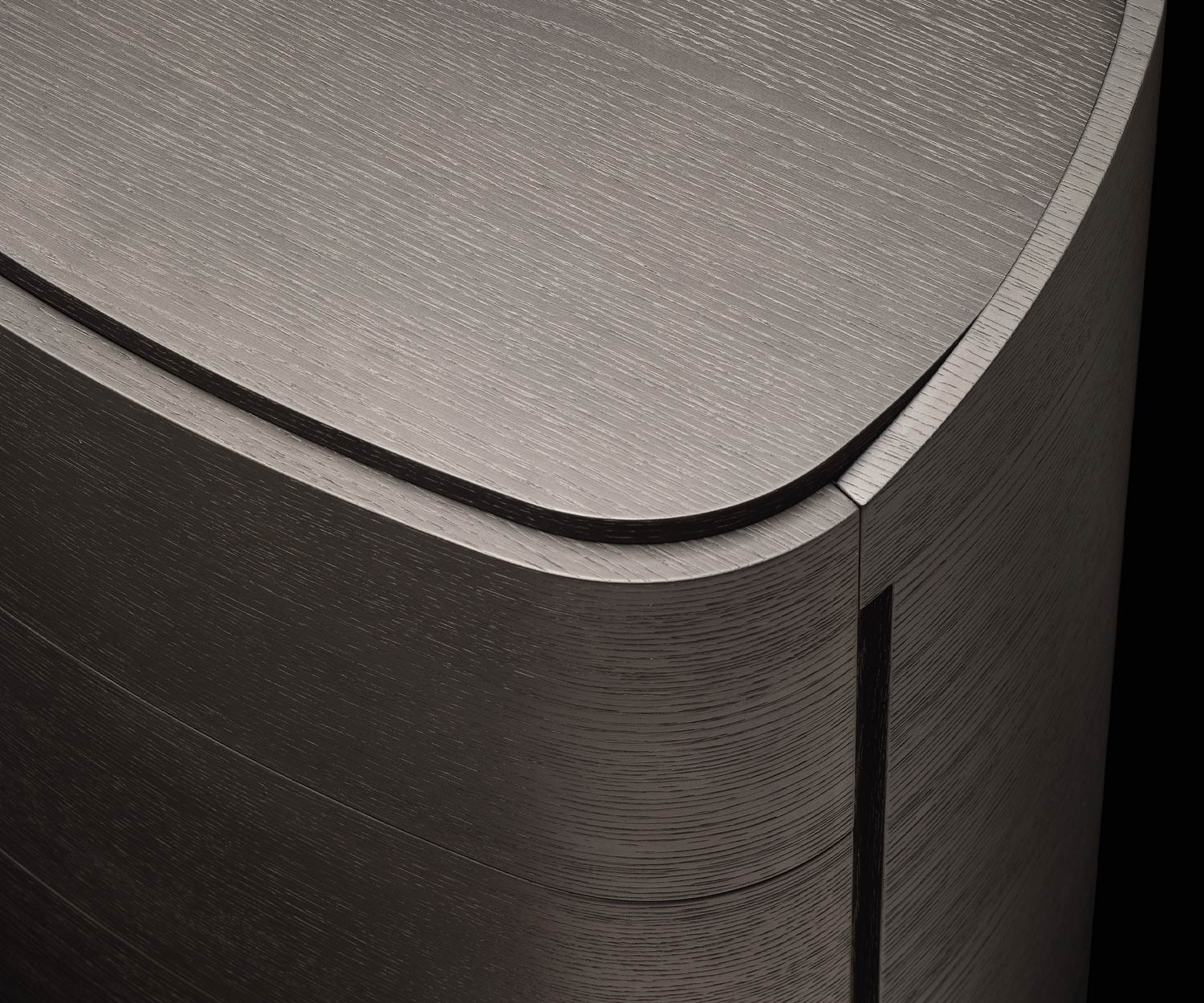 Detail Round Design Livitalia Nachttisch Round Tischplatte Eiche Grau Detail Round Design Livitalia Nachttisch Round Tischplatte Eiche Grau