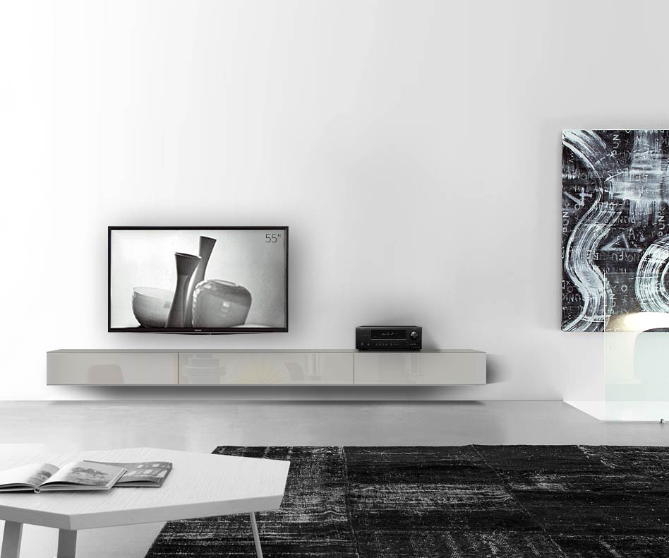 /Design Lowboard Wand B300 H25 5 glanz hellgrau /Design Lowboard Wand B300 H25 5 glanz hellgrau