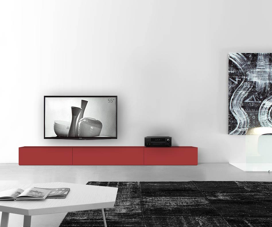 /Design Lowboard Boden B300 H35 matt rot /Design Lowboard Boden B300 H35 matt rot