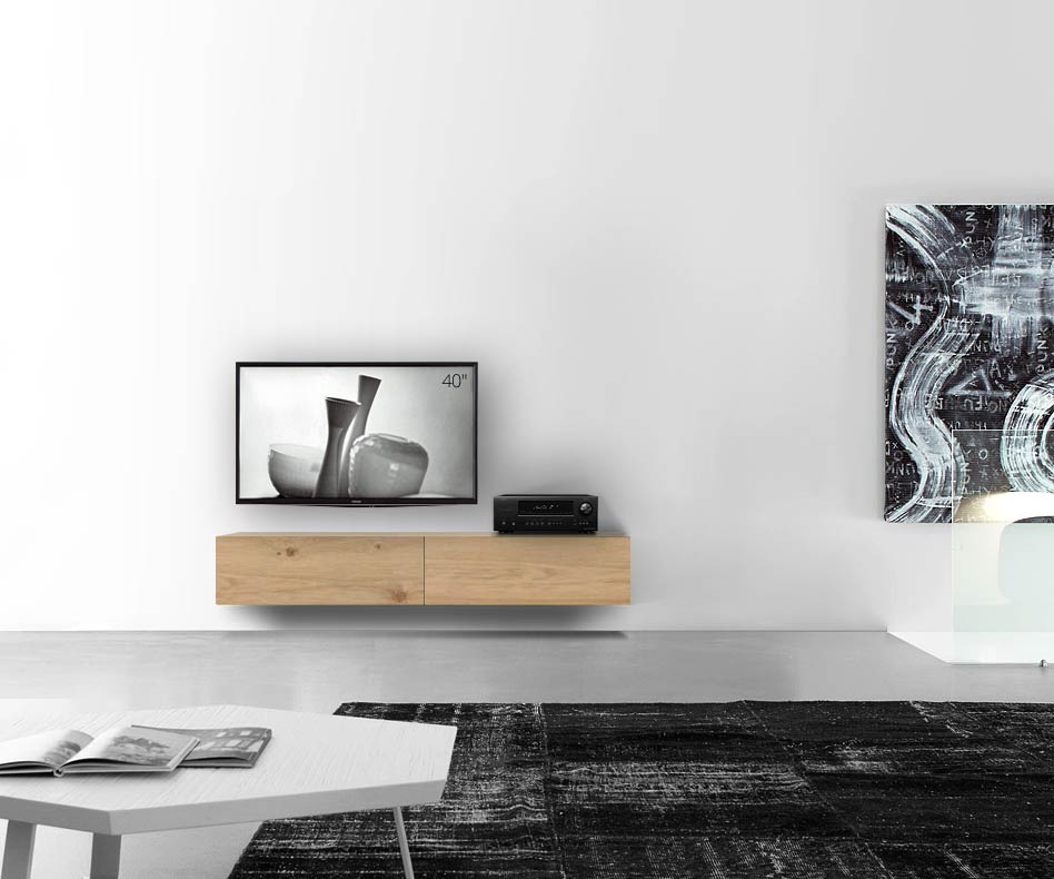 Livitalia Holz Design Lowboard Konfigurator Wand 180 cm 32 cm 46 cm Eiche hell Livitalia Holz Design Lowboard Konfigurator Wand 180 cm 32 cm 46 cm Eiche hell