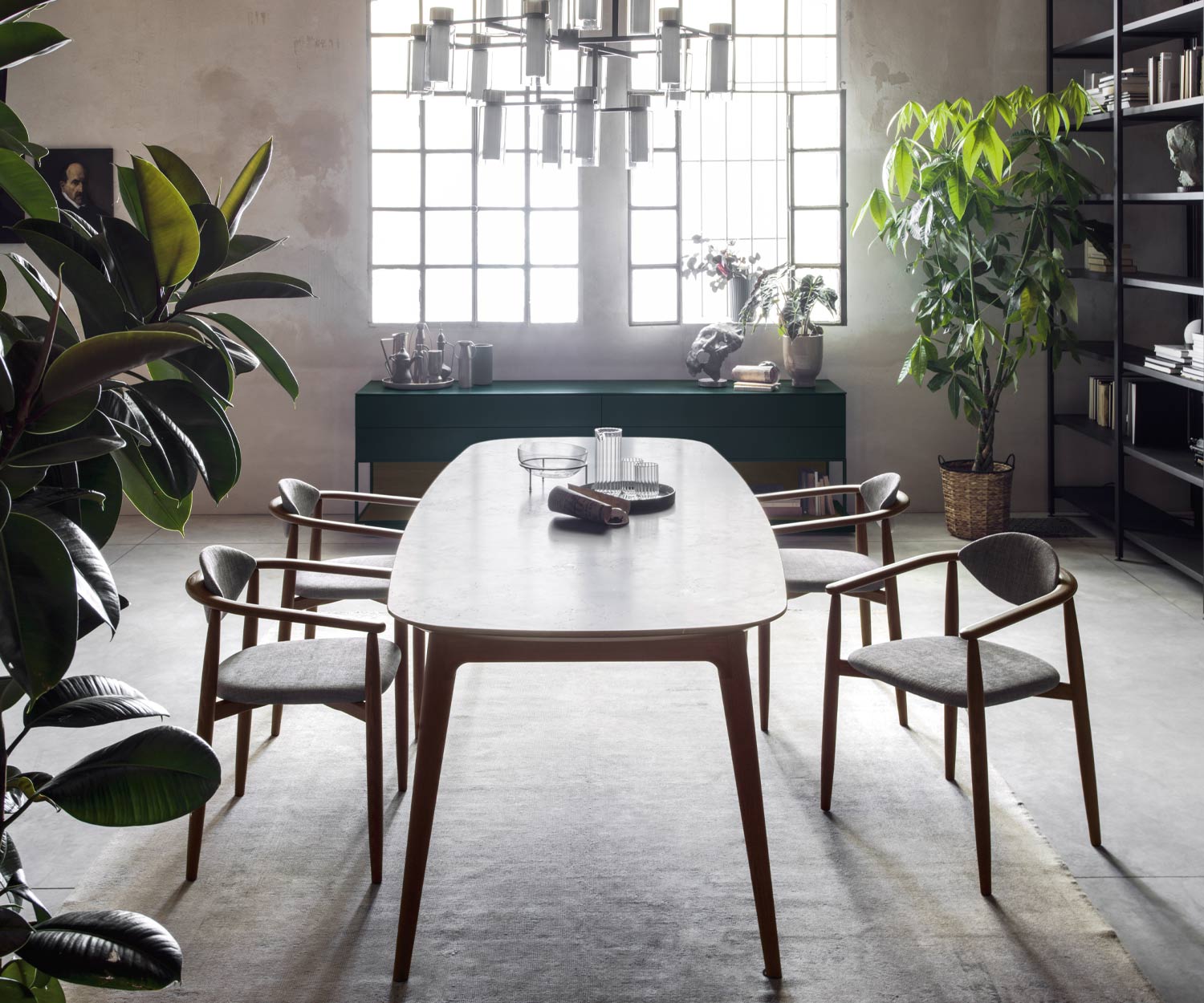 Marmor Tisch Novamobili Hanami im Esszimmer Marmor Tisch Novamobili Hanami im Esszimmer