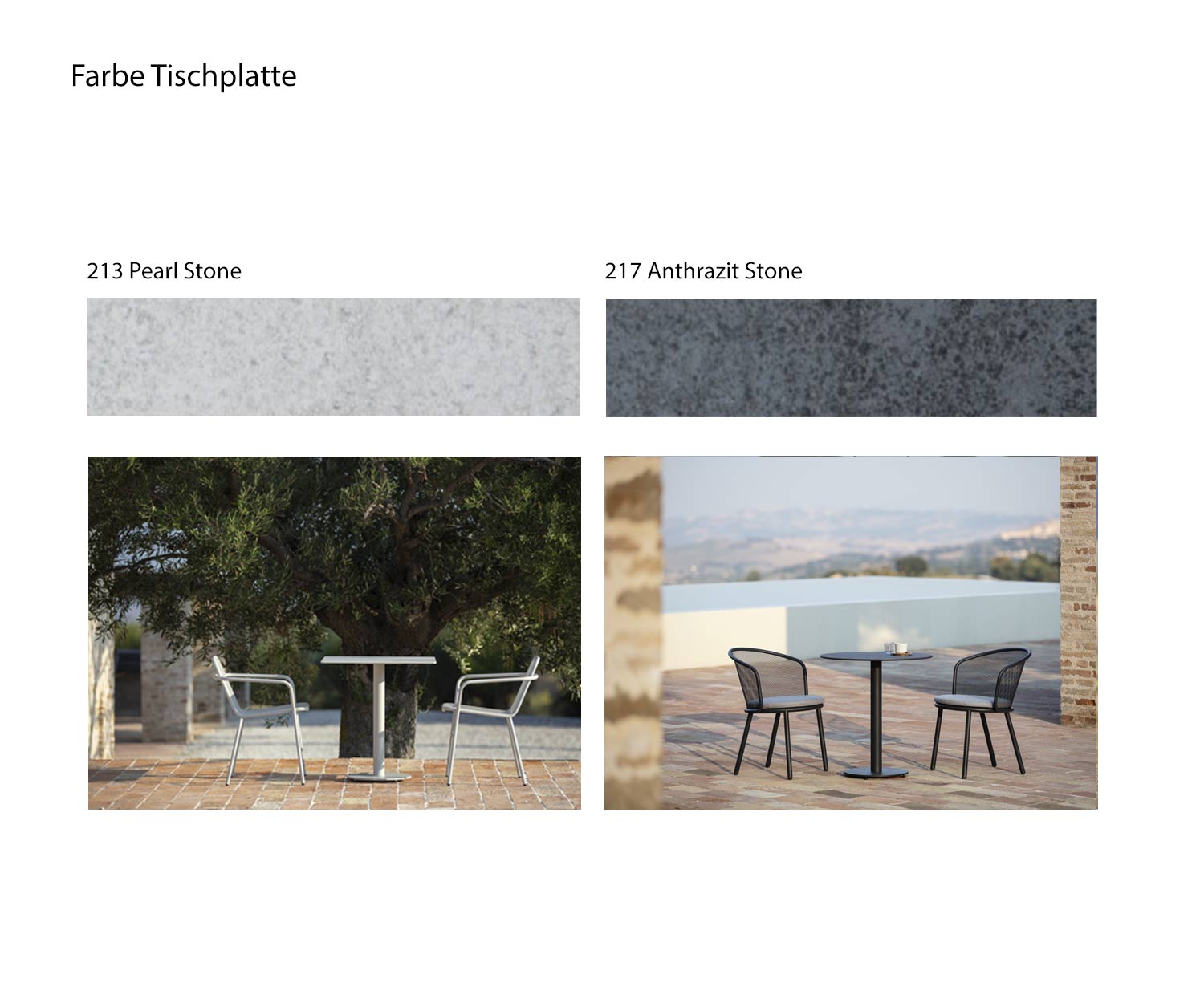 Branta Tisch Farben Tischplatte Keramik Weiß Stein Anthrazit Branta Tisch Farben Tischplatte Keramik Weiß Stein Anthrazit