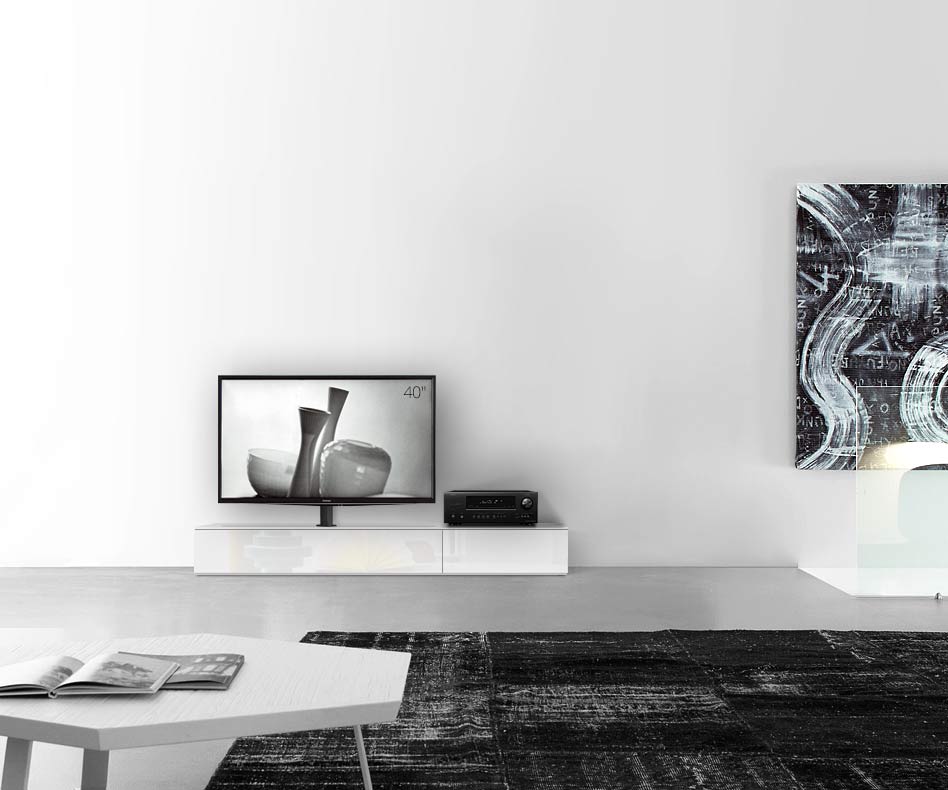 Design Lowboard Konfigurator mit TV Halterung Boden Breite 180 25,5 54,6 links glanz weiss Design Lowboard Konfigurator mit TV Halterung Boden Breite 180 25,5 54,6 links glanz weiss