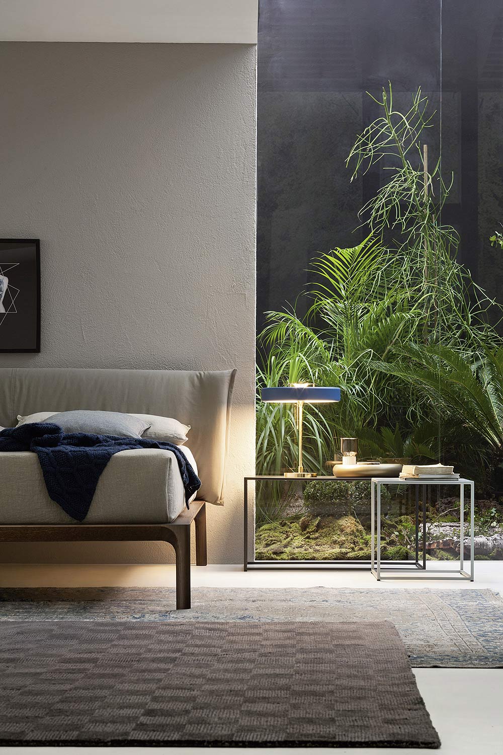 Luxus Natur Glasswand Schlafzimmer