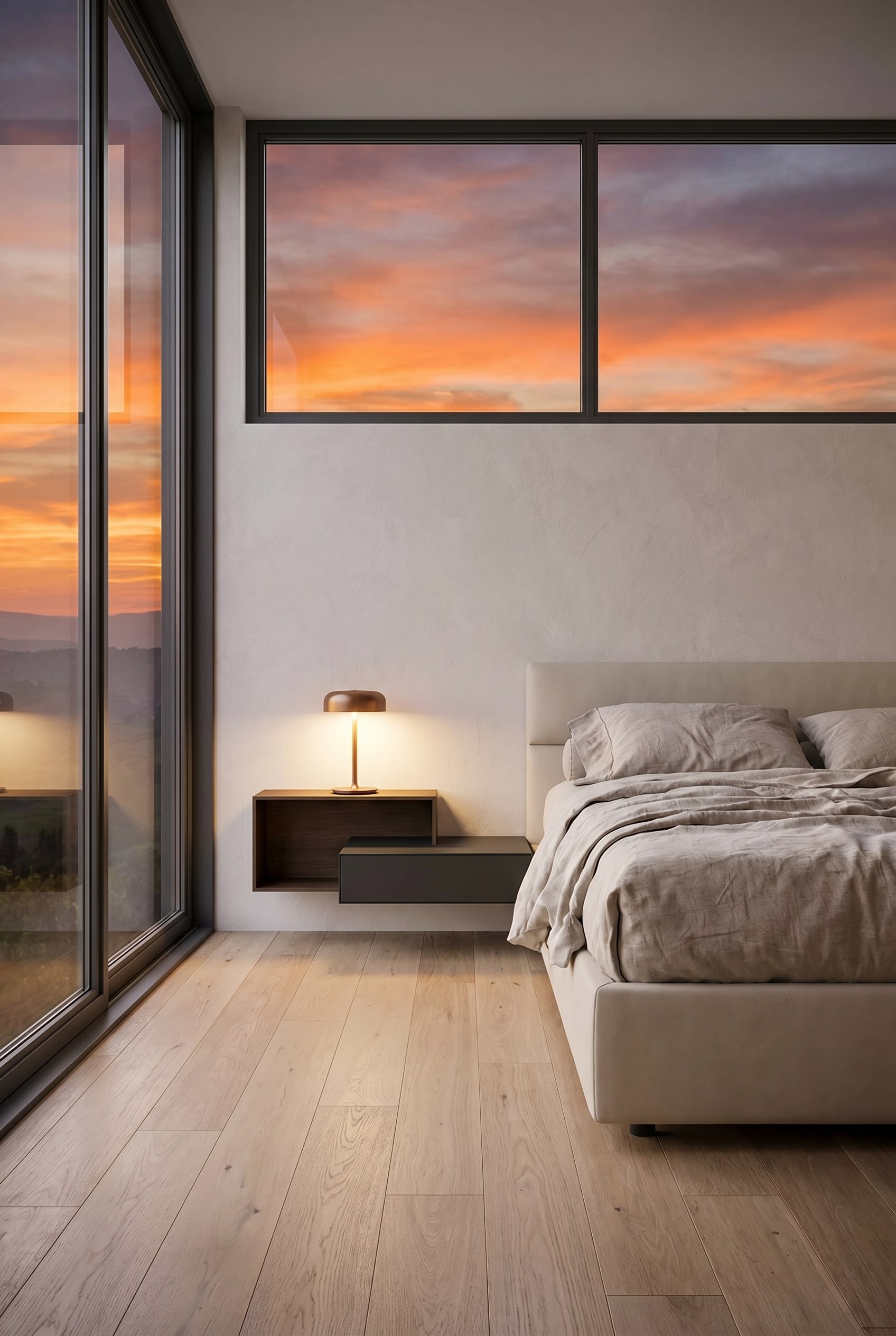 Breiter Livitalia Ecletto Nachttisch mit einer Schublade, wandhängend montiert Breiter Livitalia Ecletto Nachttisch mit einer Schublade, wandhängend montiert