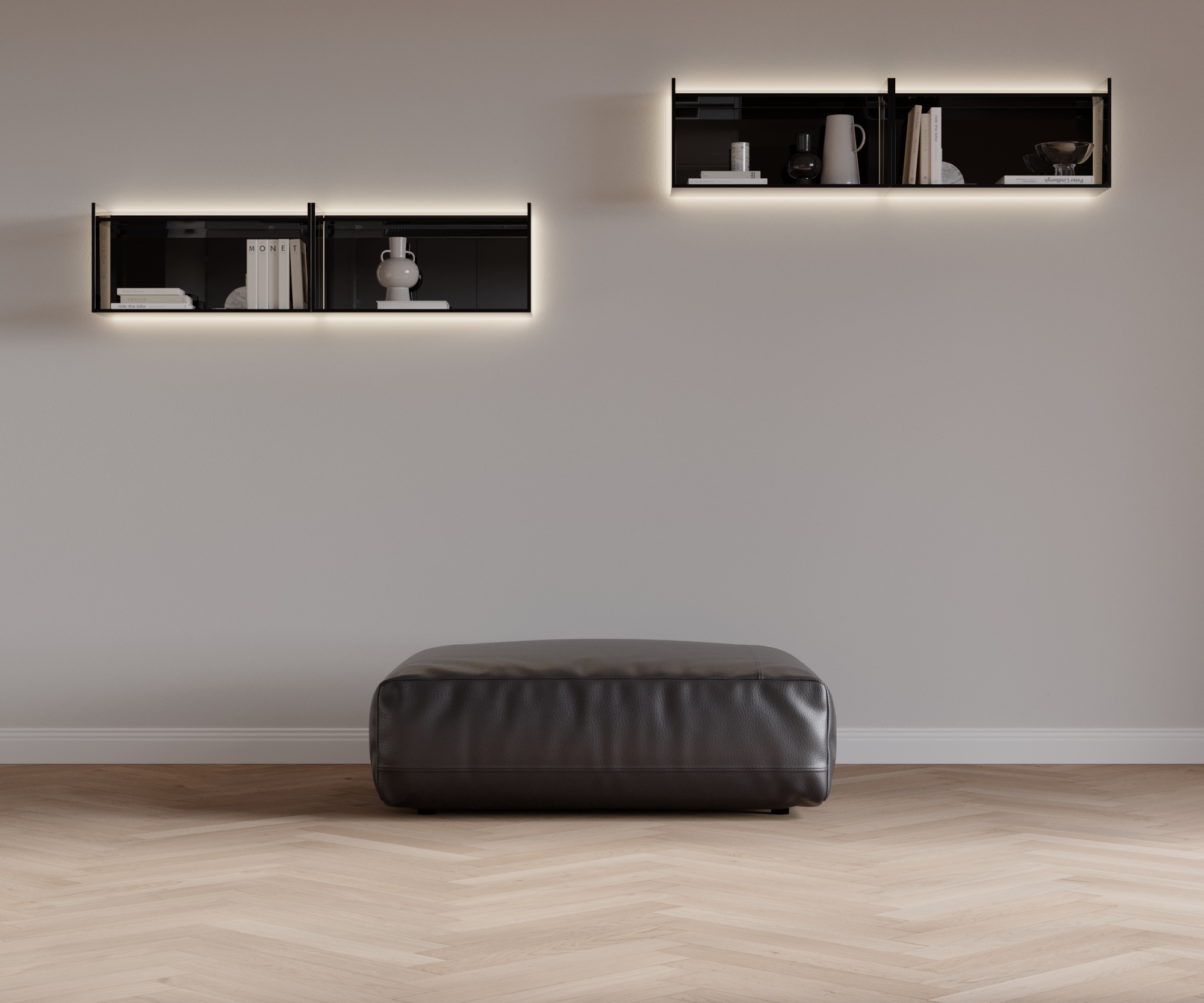 Cloud HockerAL212x112 Leder Devina Antracite