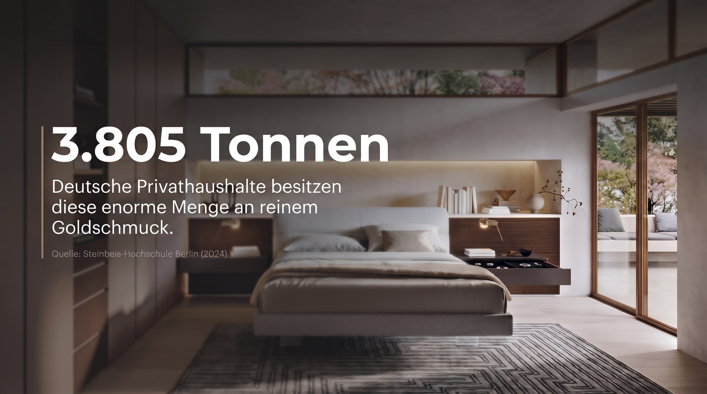 3.805 Tonnen – Deutsche Privathaushalte besitzen diese enorme Menge an reinem Goldschmuck.