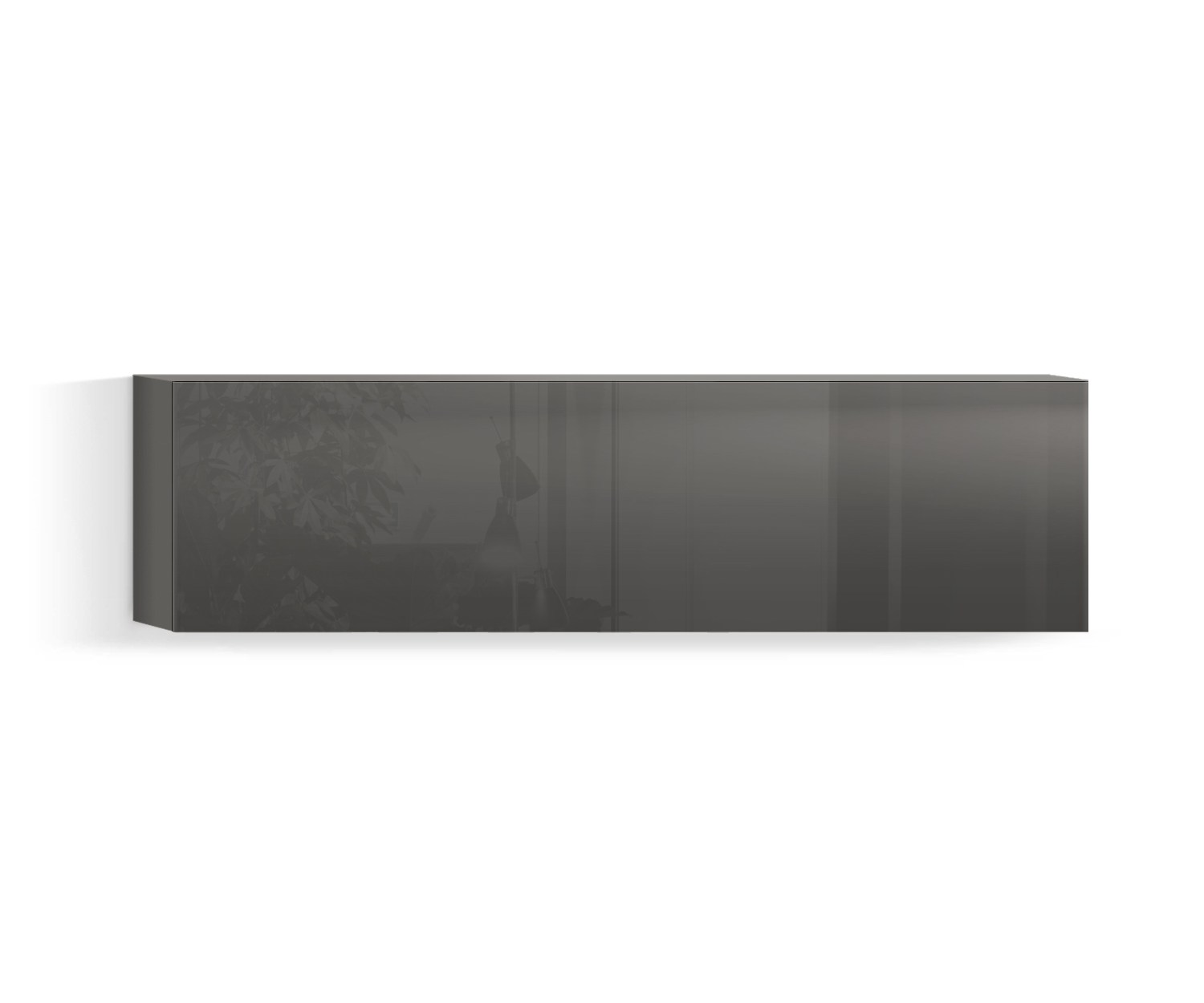 Design Wohnzimmer Hängeschrank Horizontal H32 B120 oben quarz410 Design Wohnzimmer Hängeschrank Horizontal H32 B120 oben quarz410