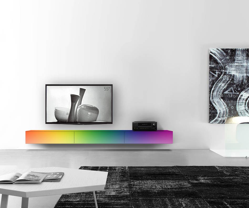 /Design Lowboard Wand B270 H25 5 matt RAL /Design Lowboard Wand B270 H25 5 matt RAL