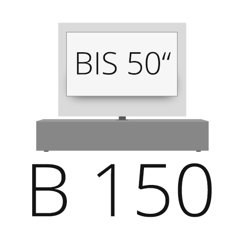 B 150 cm bis 50 Zoll TV