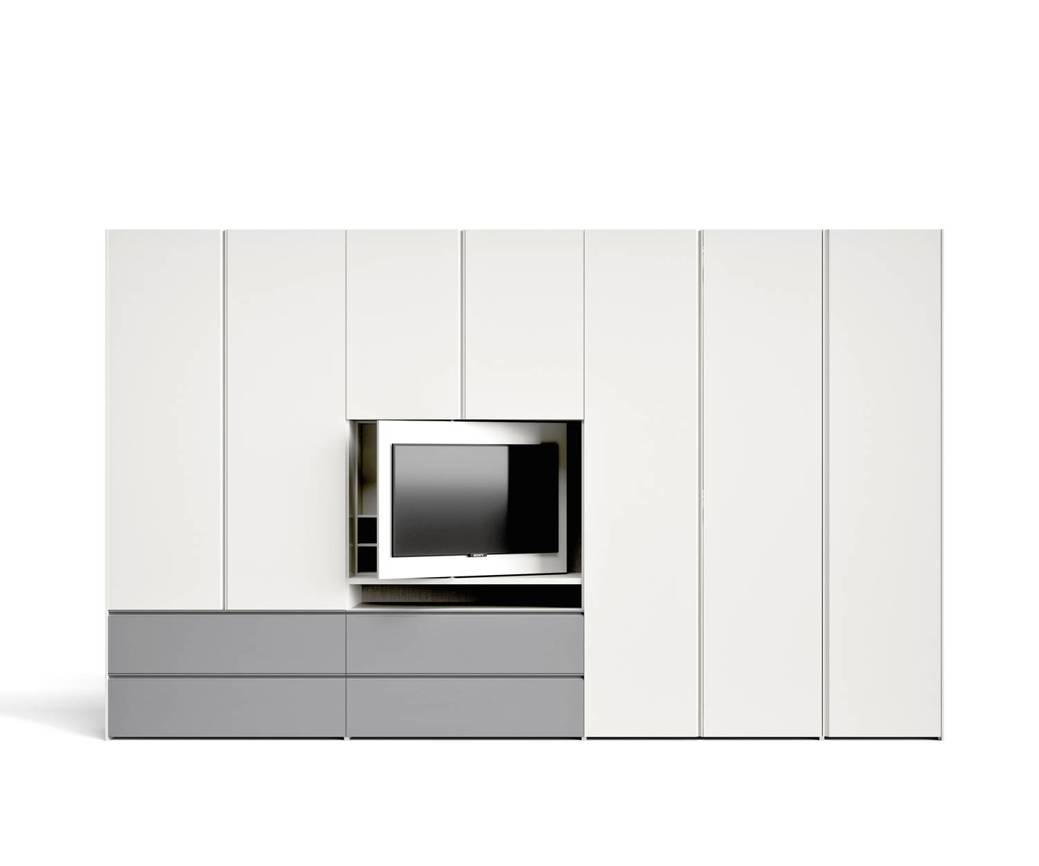Exklusiver Novamobili Gola Design Kleiderschrank mit TV Fach Exklusiver Novamobili Gola Design Kleiderschrank mit TV Fach