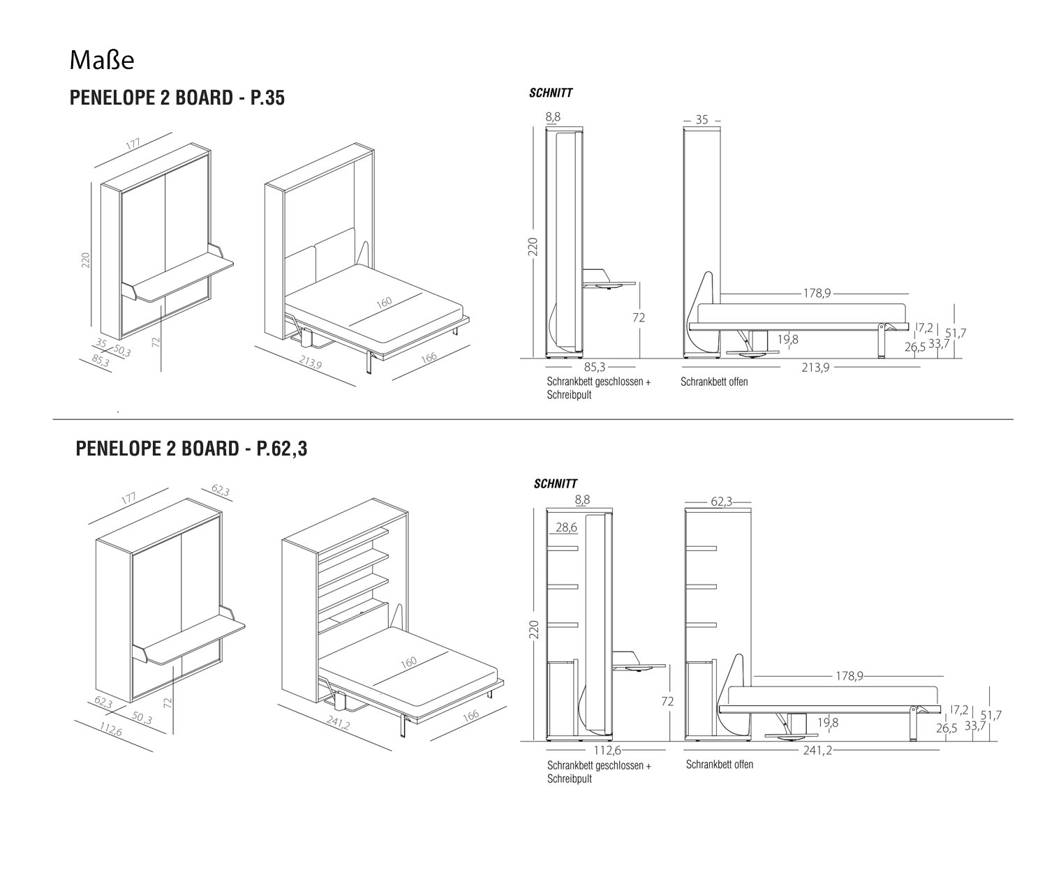 Clei Design Schrankbett Penelope Maße Skizze Clei Design Schrankbett Penelope Maße Skizze