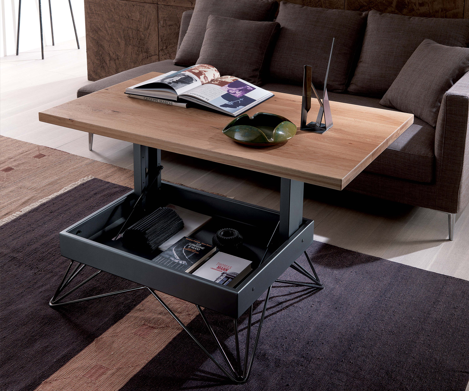 Ozzio Design Couchtisch R T064 Höhenverstellbar Ozzio Design Couchtisch R T064 Höhenverstellbar