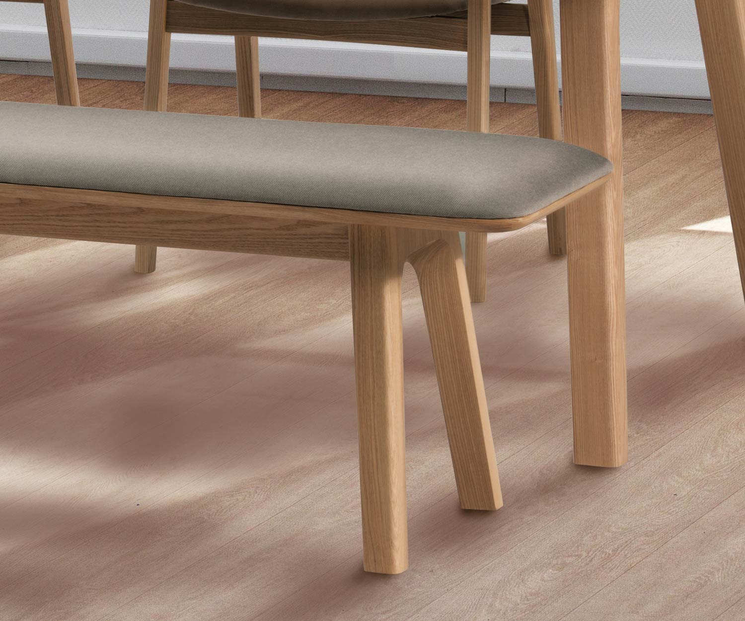 Exklusive Conde House Ten Design Sitzbank in Eiche Natur Matt Exklusive Conde House Ten Design Sitzbank in Eiche Natur Matt