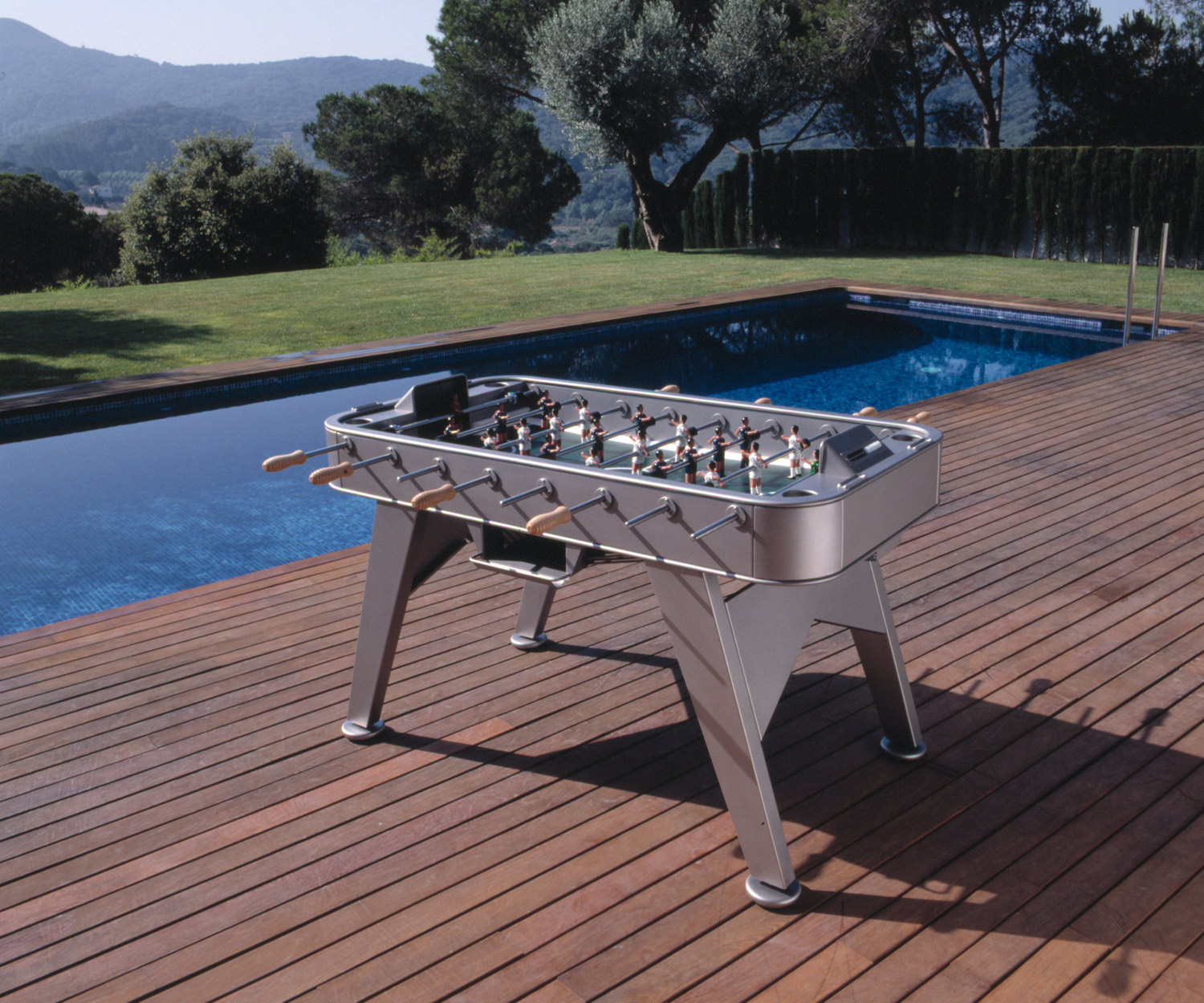 RS Barcelona Tischkicker RS#2 Edelstahl Outdoor am Pool RS Barcelona Tischkicker RS#2 Edelstahl Outdoor am Pool