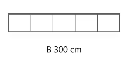 B 300 cm / H 49,5 cm / T 45 cm
