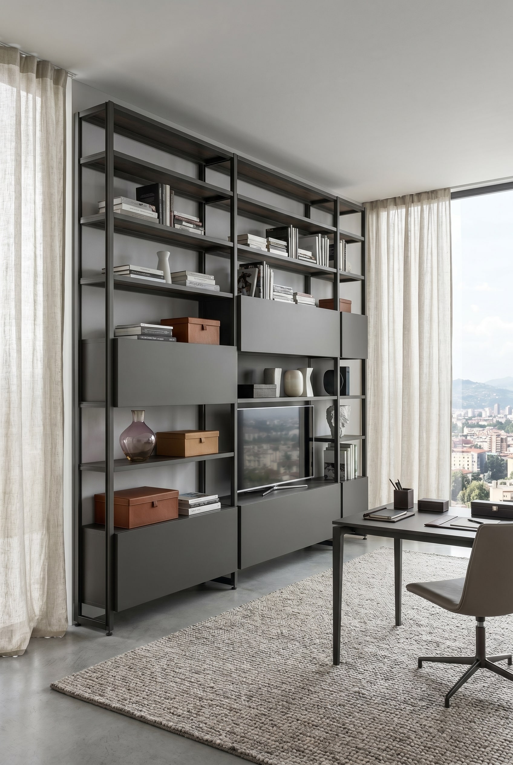 Industrielle Eleganz mit Metallstrukturen