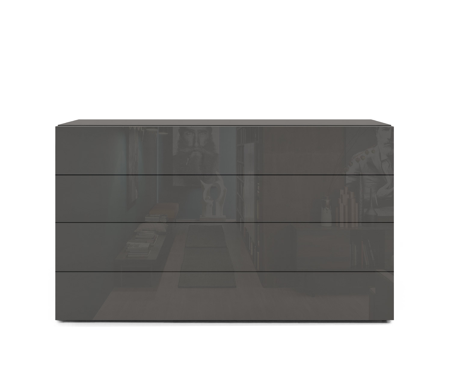 Novamobili Kommode Easy 4er B108 quarz410 Novamobili Kommode Easy 4er B108 quarz410