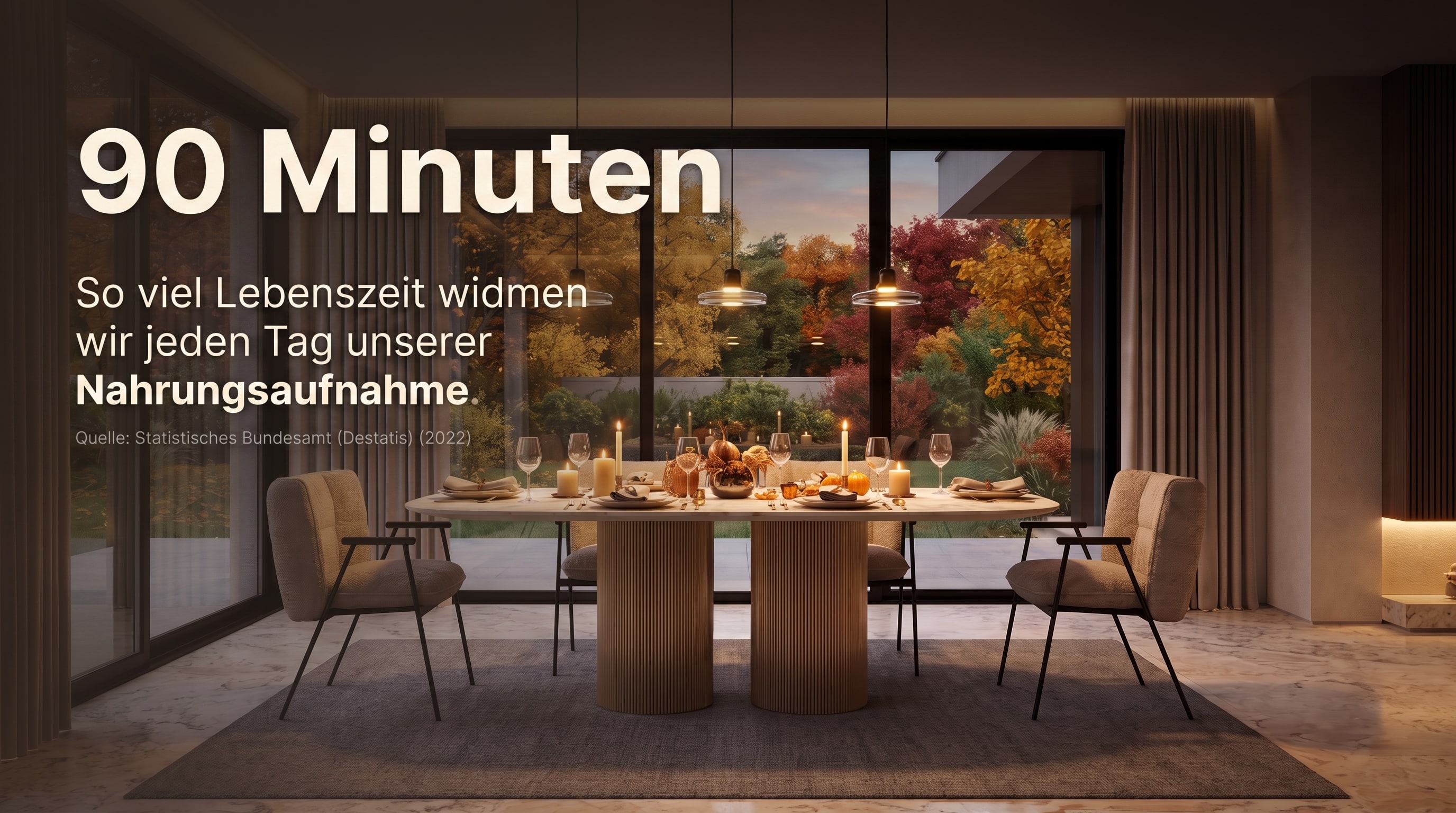 90 Minuten &ndash; So viel Lebenszeit widmen wir jeden Tag unserer Nahrungsaufnahme.