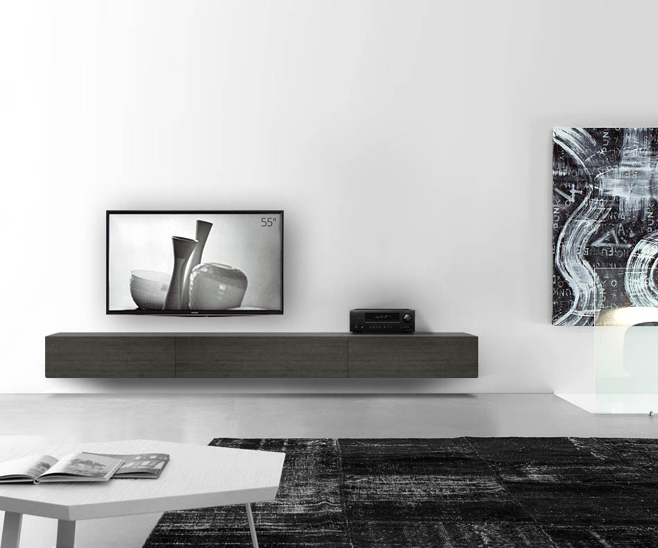 Livitalia Holz Design Lowboard Konfigurator Wand 300 cm 32 cm 46 cm Eiche grau Livitalia Holz Design Lowboard Konfigurator Wand 300 cm 32 cm 46 cm Eiche grau