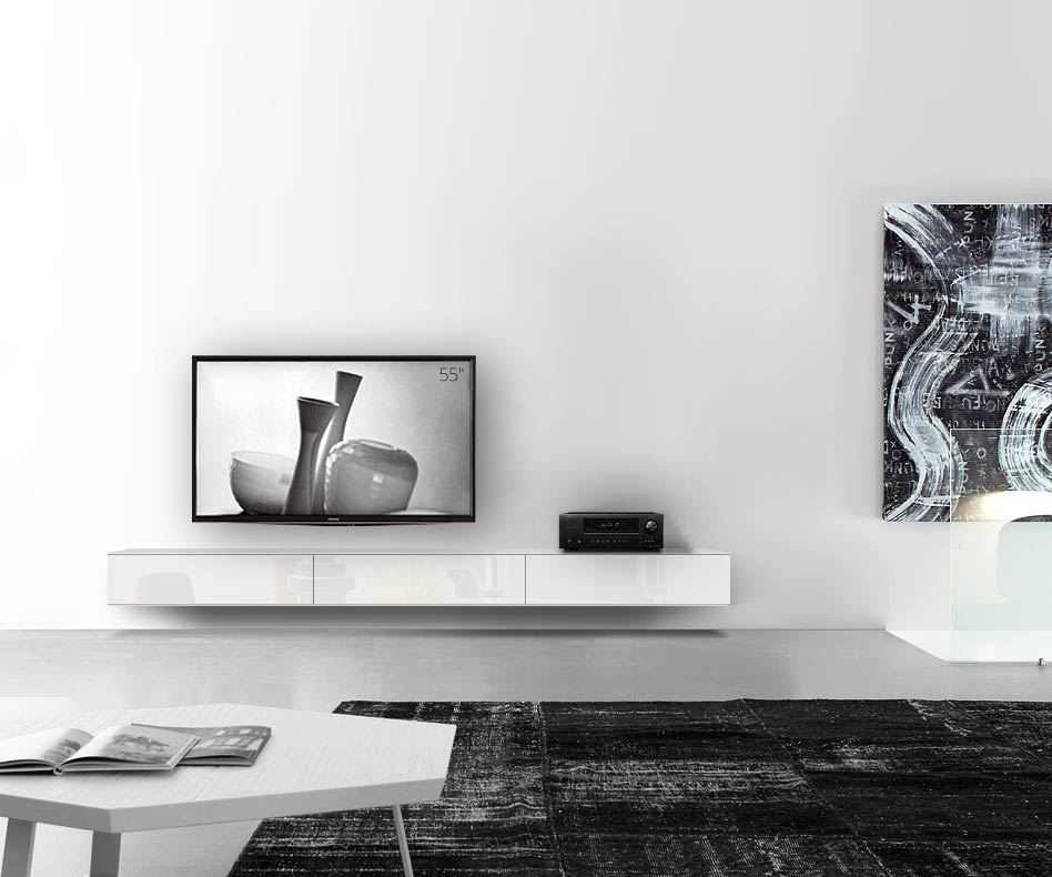 /Design Lowboard Wand B270 H25 5 glanz weiss /Design Lowboard Wand B270 H25 5 glanz weiss