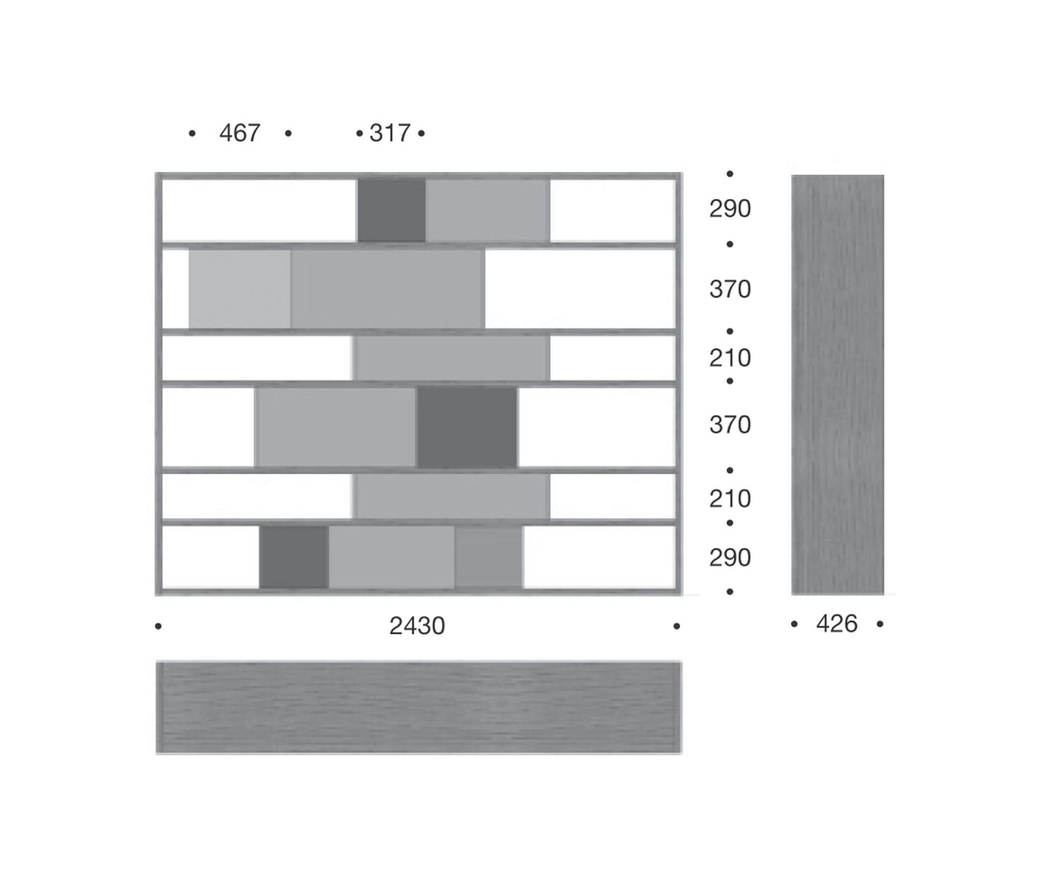 Livitalia Design Bücherregal C83 Livitalia Design Bücherregal C83