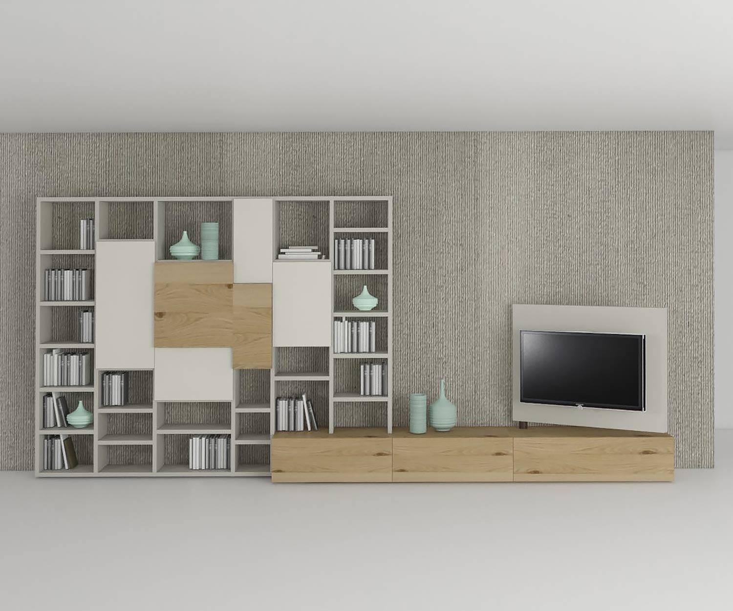Livitalia Design TV Möbel mit drehbarer TV Halterung Livitalia Design TV Möbel mit drehbarer TV Halterung