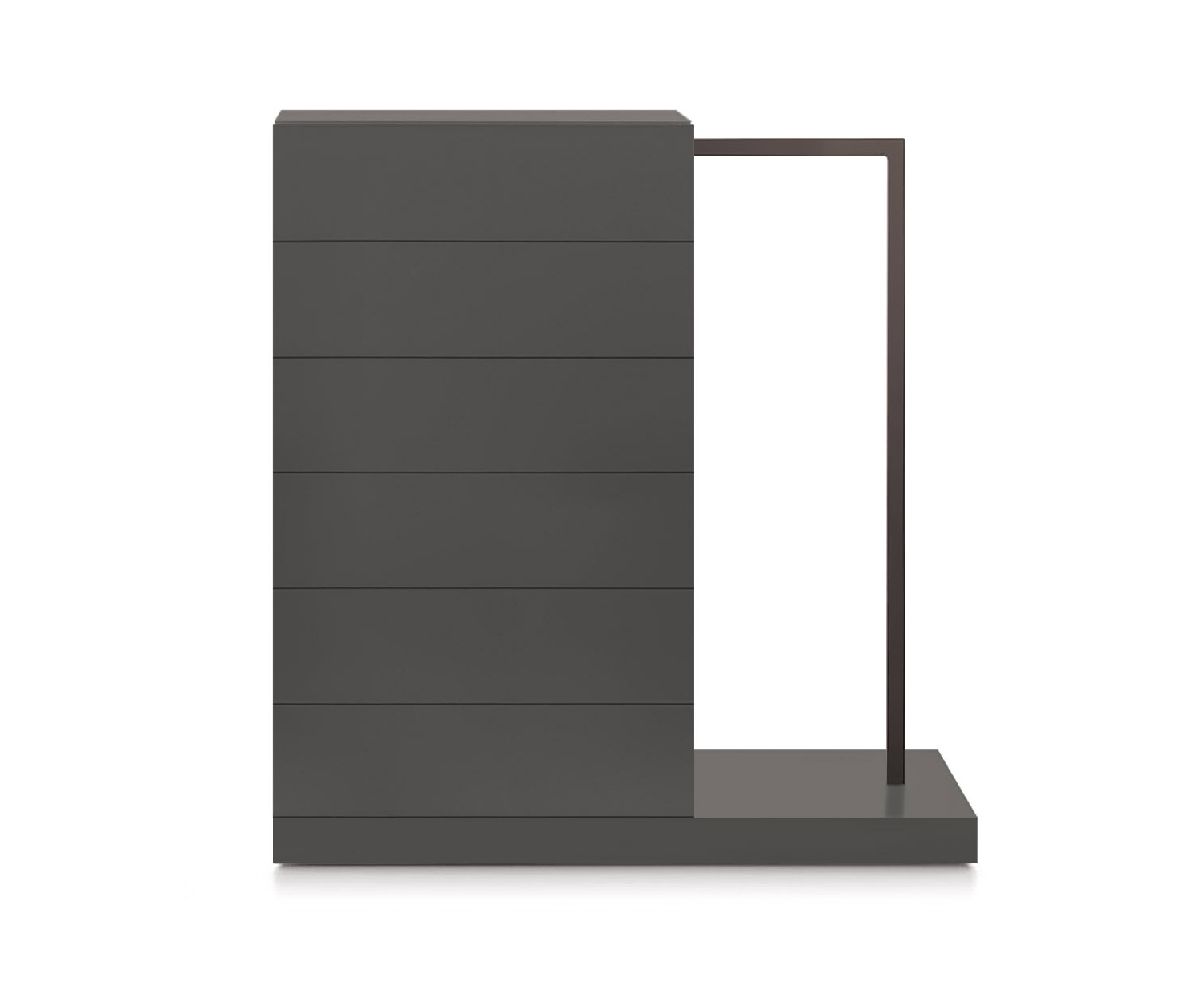 Novamobili Hochkommode Easy6 + Garderobe rechts B64cm matt quarz310