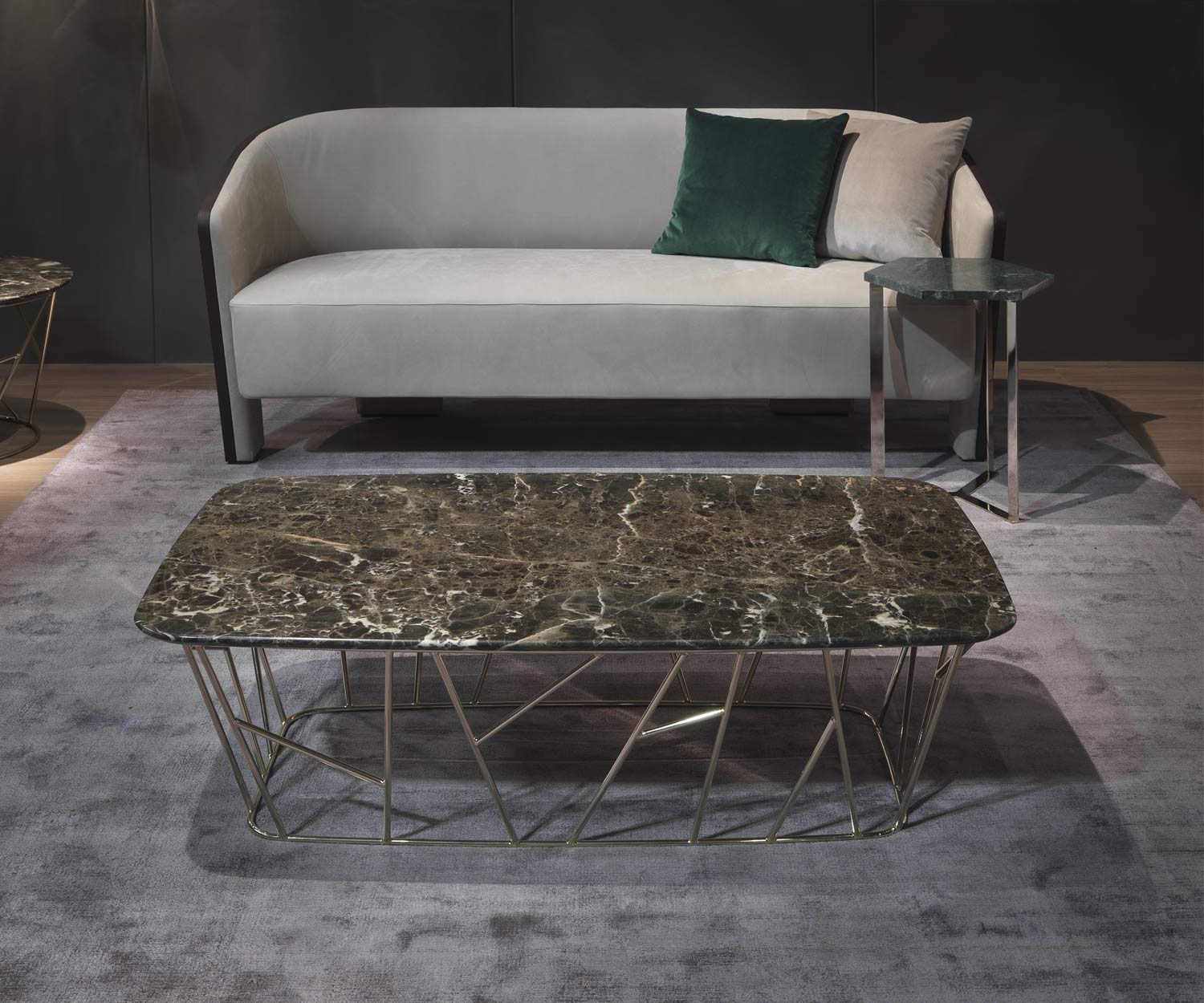 Moderner Marelli Designer Couchtisch Twig Carrara Marmor Moderner Marelli Designer Couchtisch Twig Carrara Marmor