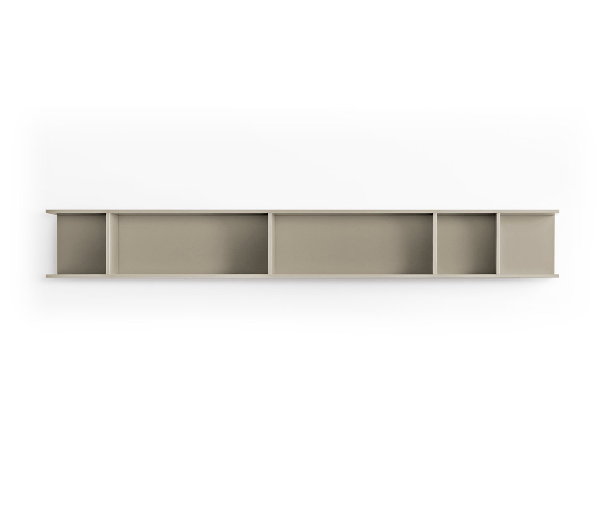 Novamobili Wand Bücherregal Butterfly horizontal matt sand