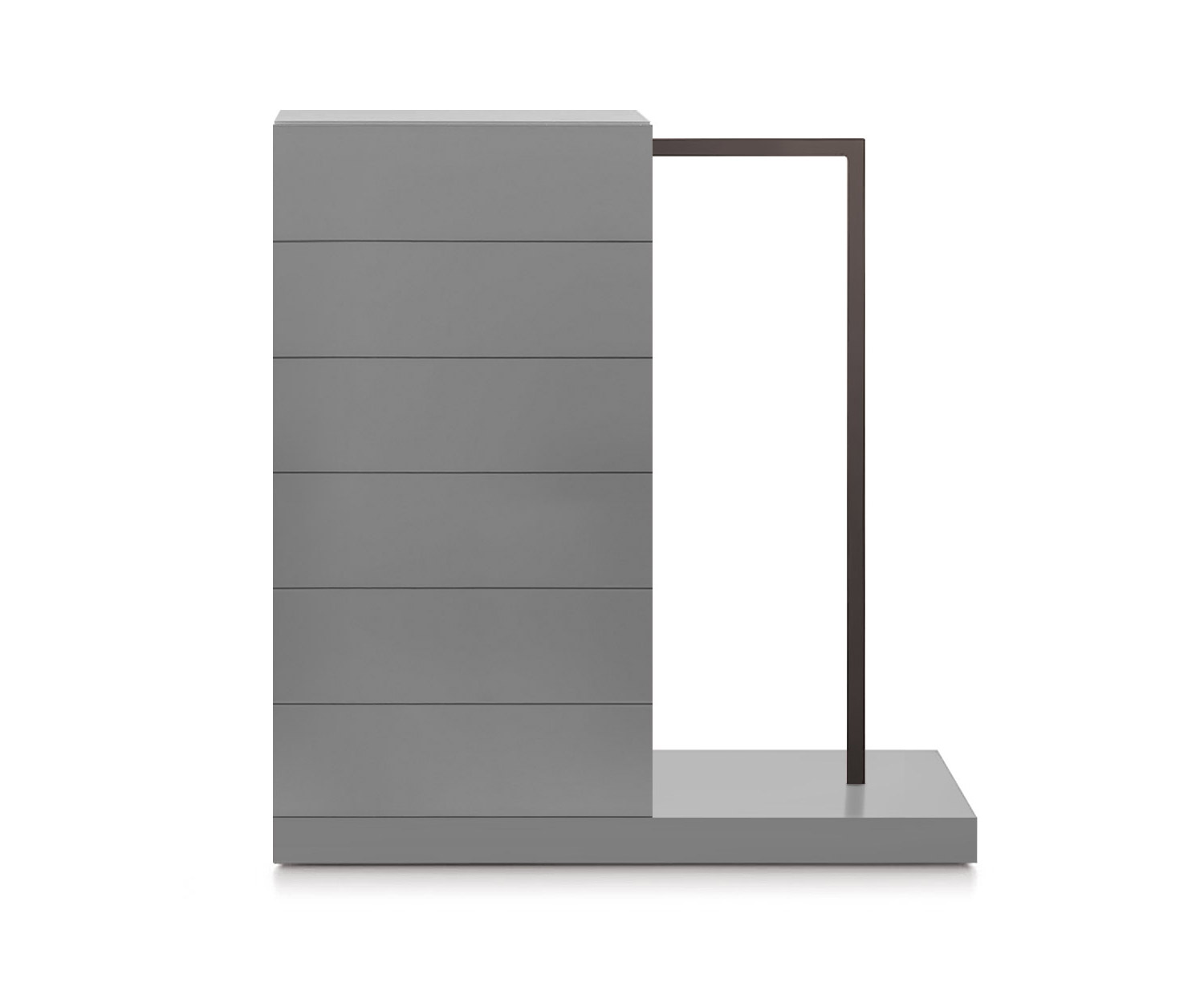 Novamobili Hochkommode Easy6 + Garderobe rechts B54cm matt hellgrau330 Novamobili Hochkommode Easy6 + Garderobe rechts B54cm matt hellgrau330