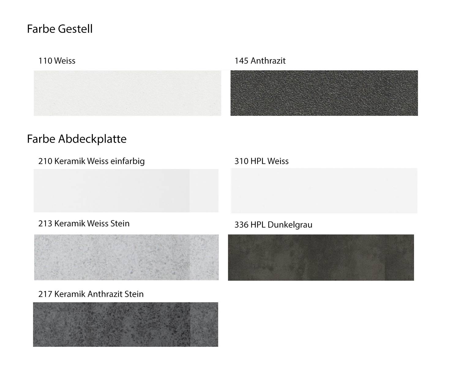Design Gartentisch Farbmuster Farben Gestell Tischplatte Anthrazit Weiß Dunkelgrau Design Gartentisch Farbmuster Farben Gestell Tischplatte Anthrazit Weiß Dunkelgrau
