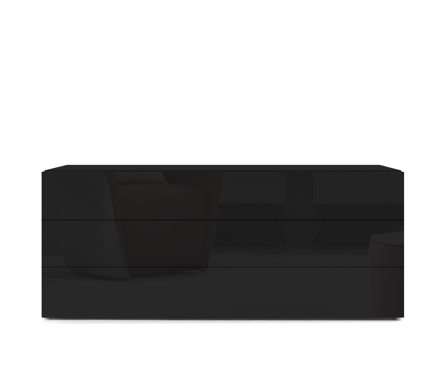 Novamobili Kommode Easy 3er B128cm schwarz418 Novamobili Kommode Easy 3er B128cm schwarz418