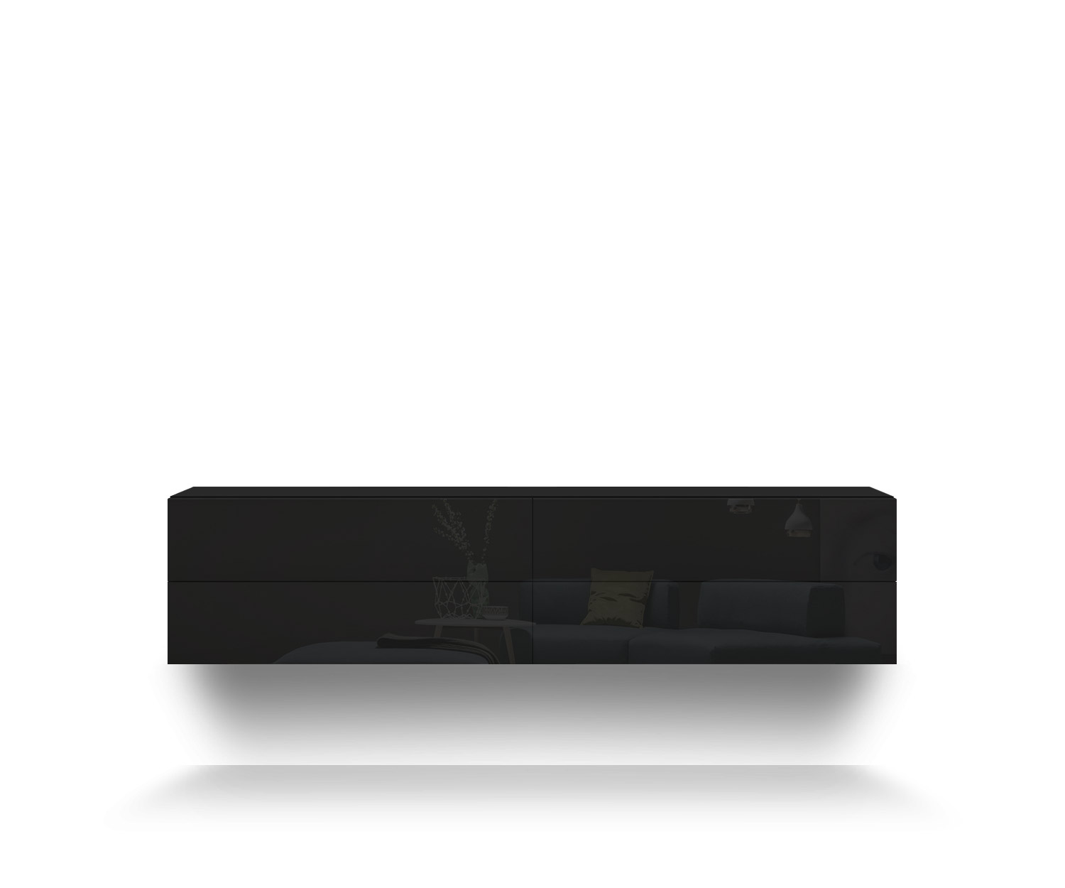 Novamobili Hängekommode Easy 4er B152 schwarz418 Novamobili Hängekommode Easy 4er B152 schwarz418