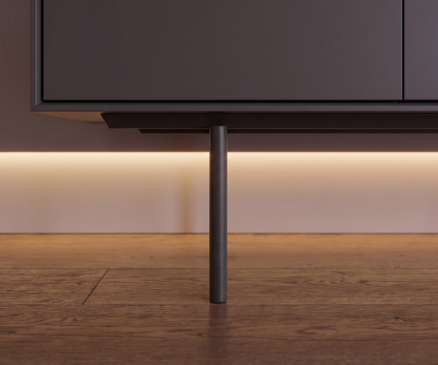 Design Sideboard Walnuss Dunkelgrau Matt lackiert Türen mit Push Pull Technik Design Sideboard Walnuss Dunkelgrau Matt lackiert Türen mit Push Pull Technik