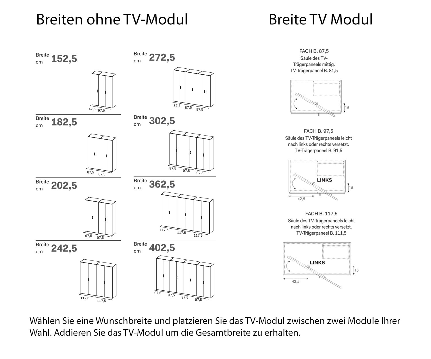 Gola TV Fach Module Breite von Novamobili Design Kleiderschrank Gola TV Fach Module Breite von Novamobili Design Kleiderschrank