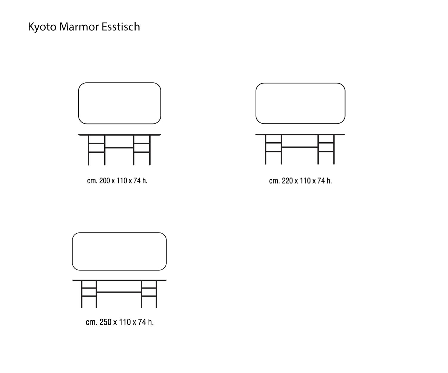 Designer Marmor Esstisch Kyoto von Marelli Skizze Maße Größen Größenangaben Designer Marmor Esstisch Kyoto von Marelli Skizze Maße Größen Größenangaben