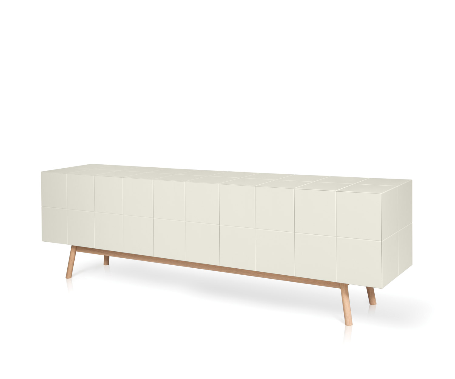 Modernes al2 Design Sideboard in Weiß im Esszimmer mit mos i ko Esstisch Modernes al2 Design Sideboard in Weiß im Esszimmer mit mos i ko Esstisch